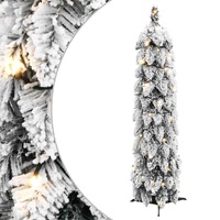  Artificial Pre-lit Christmas Tree with 45 LEDs and Flocked Snow 90 cm