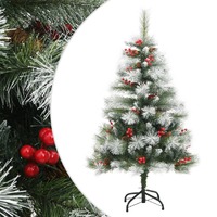  Artificial Hinged Christmas Tree with Cones and Berries 150 cm