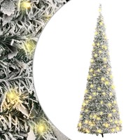  Artificial Christmas Tree Pop-up Flocked Snow 150 LEDs 180 cm