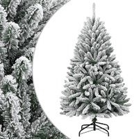  Artificial Hinged Christmas Tree with Flocked Snow 150 cm