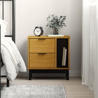  Bedside Cabinet FLAM 49x35x50 cm Solid Wood Pine