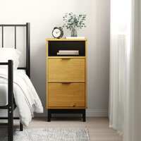  Bedside Cabinet FLAM 40x35x80 cm Solid Wood Pine