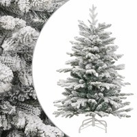  Artificial Hinged Christmas Tree with Flocked Snow 120 cm