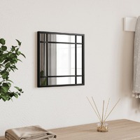  Wall Mirror Black 30x30 cm Square Iron