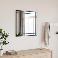  Wall Mirror Black 60x60 cm Square Iron