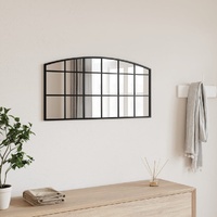  Wall Mirror Black 80x40 cm Arch Iron