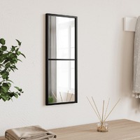  Wall Mirror Black 20x50 cm Rectangle Iron