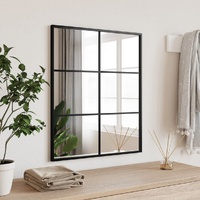  Wall Mirror Black 50x60 cm Rectangle Iron