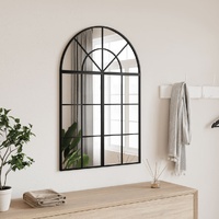  Wall Mirror Black 60x30 cm Arch Iron