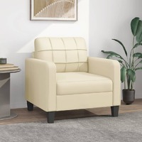  Sofa Chair Cream 60 cm Faux Leather