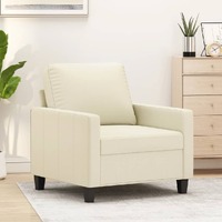  Sofa Chair Cream 60 cm Faux Leather
