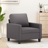  Sofa Chair Grey 60 cm Faux Leather