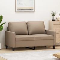  2-Seater Sofa Cappuccino 120 cm Faux Leather