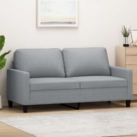  2-Seater Sofa Light Grey 140 cm Fabric