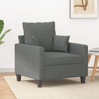  Sofa Chair Dark Grey 60 cm Fabric