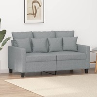  2-Seater Sofa Light Grey 120 cm Fabric