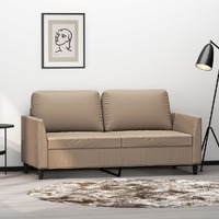  2-Seater Sofa Cappuccino 140 cm Faux Leather