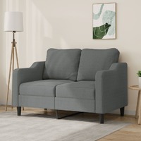  2-Seater Sofa Dark Grey 120 cm Fabric