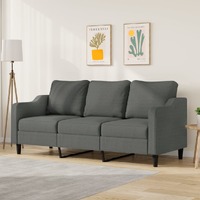  3-Seater Sofa Dark Grey 180 cm Fabric