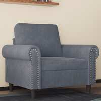  Sofa Chair Dark Grey 60 cm Velvet