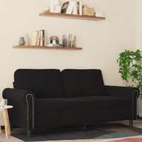  2-Seater Sofa Black 140 cm Velvet