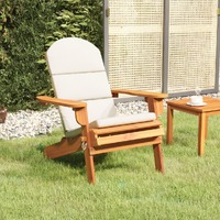  Adirondack Garden Chair with Cushions Solid Wood Acacia