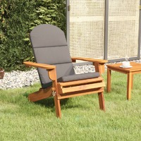  Adirondack Garden Chair with Cushions Solid Wood Acacia