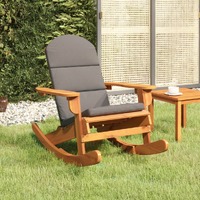  Adirondack Rocking Chair with Cushions Solid Wood Acacia
