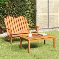  2 Piece Adirondack Garden Lounge Set Solid Wood Acacia