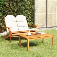  2 Piece Adirondack Garden Lounge Set Solid Wood Acacia
