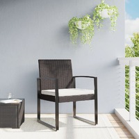  Garden Dining Chairs 2 pcs Brown PP Rattan