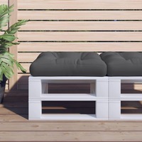  Pallet Cushion Black 50x50x12 cm Fabric