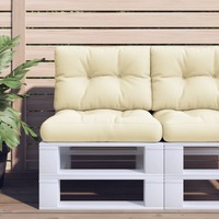  Pallet Cushions 2 pcs Cream Fabric