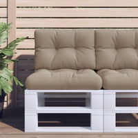  Pallet Cushions 2 pcs Taupe Fabric