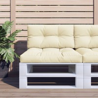  Pallet Cushions 2 pcs Cream Fabric