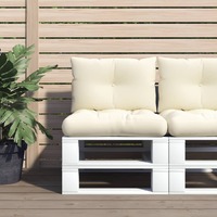  Pallet Cushions 2 pcs Cream Fabric