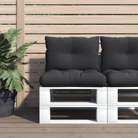  Pallet Cushions 2 pcs Black Fabric