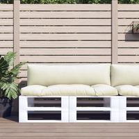  Pallet Cushions 2 pcs Cream Fabric