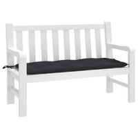  Garden Bench Cushion Black 120x50x7 cm Oxford Fabric