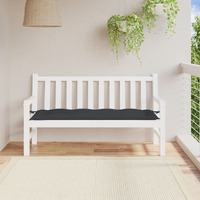  Garden Bench Cushion Black 150x50x7 cm Oxford Fabric