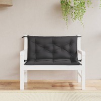  Garden Bench Cushions 2pcs Black 100x50x7 cm Oxford Fabric