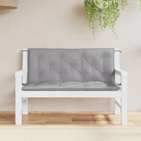  Garden Bench Cushions 2pcs Grey 120x50x7cm Oxford Fabric