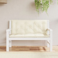  Garden Bench Cushions 2 pcs Cream White 120x50x7 cm Oxford Fabric