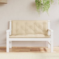  Garden Bench Cushions 2 pcs Beige 120x50x7 cm Oxford Fabric