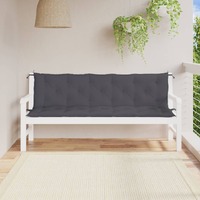  Garden Bench Cushions 2pcs Anthracite 180x50x7cm Oxford Fabric