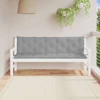  Garden Bench Cushions 2pcs Grey 180x50x7cm Oxford Fabric