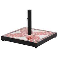  Parasol Base Terracotta and White Square 12 kg