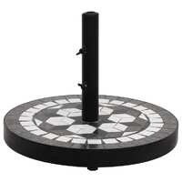  Parasol Base Black and White Round 12 kg