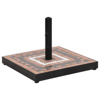  Parasol Base Terracotta and White Square 12 kg