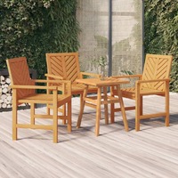  Garden Dining Chairs 3 pcs Solid Wood Acacia